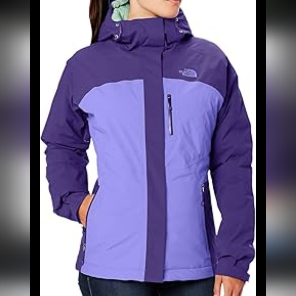 The North Face Lavender and Purple HyVent Ski Jacket with Mint Lining
